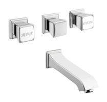 Artema A42342 Pirinç Çiftli Aç Kapa Ankastre Kare Banyo Bataryası Krom