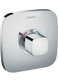 Hansgrohe 15705000 Krom Kaplama Tekli Çevirmeli Dereceli Ankastre Kare Banyo Bataryası Krom
