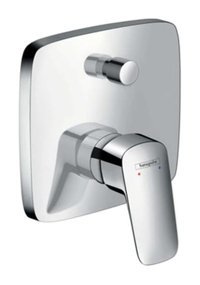 Hansgrohe Logis Pirinç Tekli Aç Kapa Ankastre Kare Banyo Bataryası Krom