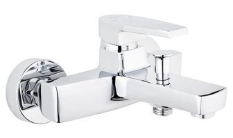 Kare Optimum Pirinç Çiftli Aç Kapa Yarı Ankastre Kare Banyo Bataryası Krom