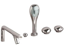 Vitra A41813 Pirinç Çiftli Aç Kapa Solo Kare Banyo Bataryası Krom