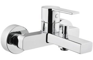 Artema A41937 Pirinç Çiftli Aç Kapa Solo Kare Banyo Bataryası Krom