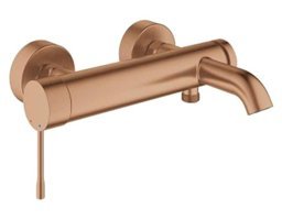 Grohe 33624DL1 Krom Kaplama Çiftli Aç Kapa Yarı Ankastre Kuğu Banyo Bataryası Bakır