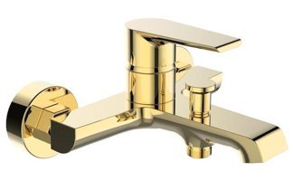Vayra Vayra Metal Çiftli Aç Kapa Solo Kuğu Banyo Bataryası Altın