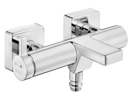 E.C.A 102102477H Pirinç Çiftli Aç Kapa Solo Kare Banyo Bataryası Krom