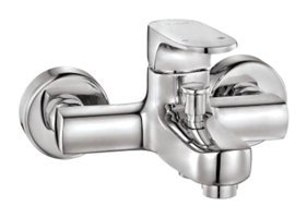 E.C.A 102102461 Pirinç Çiftli Aç Kapa Solo Kare Banyo Bataryası Krom