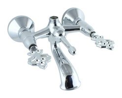 FKN Pirinç Çiftli Aç Kapa Solo Yuvarlak Banyo Bataryası Krom