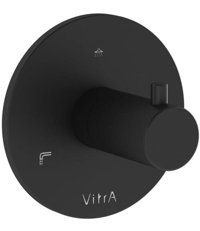 Vitra A4285936WTC Pirinç Çiftli Aç Kapa Ankastre Kare Banyo Bataryası Siyah