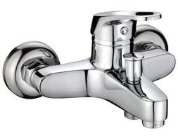 Hay Armatür Pirinç Çiftli Aç Kapa Yarı Ankastre Kare Banyo Bataryası Krom