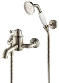 Bocchi Burlington Pirinç Çiftli Aç Kapa Banyo Bataryası Nikel