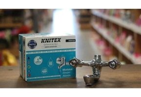 Knitex Pirinç Çiftli Çevirmeli Solo Kuğu Banyo Bataryası Krom