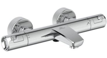 Ideal Standard Ceratherm Pirinç Çiftli Çevirmeli Dereceli Yarı Ankastre Kare Banyo Bataryası Krom