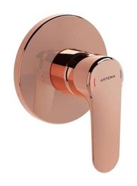 Artema A4272826 Pirinç Çiftli Aç Kapa Ankastre Kare Banyo Bataryası Bakır