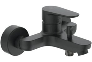 Ideal Standard Cerafine Pirinç Çiftli Aç Kapa Yarı Ankastre Kare Banyo Bataryası Siyah