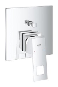 Grohe Eurocube Krom Kaplama Tekli Aç Kapa Yarı Ankastre Kare Banyo Bataryası Krom