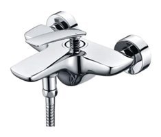 Newarc 981511 Pirinç Çiftli Aç Kapa Yarı Ankastre Kare Banyo Bataryası Krom