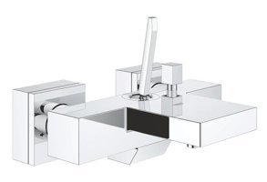Grohe 23666000 Krom Kaplama Çiftli Aç Kapa Yarı Ankastre Kare Banyo Bataryası Krom