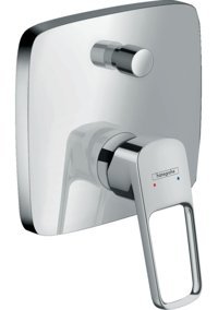 Hansgrohe Logis Loop Pirinç Tekli Aç Kapa Ankastre Kare Banyo Bataryası Krom