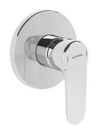 Artema A42728 Pirinç Çiftli Aç Kapa Ankastre Kare Banyo Bataryası Krom