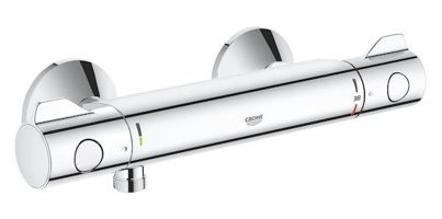 Grohe 34558000 Krom Kaplama Çiftli Çevirmeli Dereceli Yarı Ankastre Kare Banyo Bataryası Krom