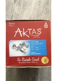 Aktaş AK051 Pirinç Çiftli Aç Kapa Banyo Bataryası Krom