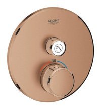 Grohe 29118DL0 Krom Kaplama Tekli Çevirmeli Dereceli Ankastre Kare Banyo Bataryası Bakır