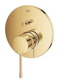Grohe 24058GL1 Krom Kaplama Tekli Aç Kapa Yarı Ankastre Kare Banyo Bataryası Altın