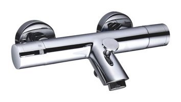 Fause KTB101 Pirinç Çiftli Çevirmeli Dereceli Solo Yuvarlak Banyo Bataryası Krom