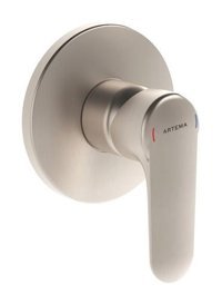 Artema A4272834 Plastik Çiftli Aç Kapa Ankastre Kare Banyo Bataryası Fırçalı Nikel