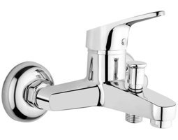 Vos Versa XC-001 Pirinç Çiftli Aç Kapa Solo Kuğu Banyo Bataryası Krom