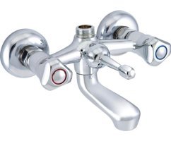 Gms Pirinç Çiftli Çevirmeli Solo Yuvarlak Banyo Bataryası Krom