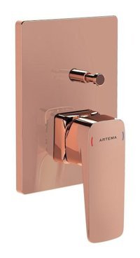 Artema A4275226 Zamak Çiftli Aç Kapa Ankastre Kare Banyo Bataryası Bakır