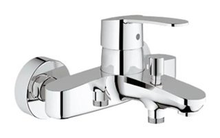 Grohe 3359 Krom Kaplama Çiftli Aç Kapa Yarı Ankastre Kare Banyo Bataryası Krom