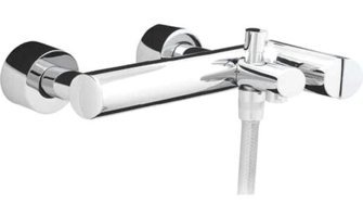 Creavit SM2500 Pirinç Çiftli Aç Kapa Dereceli Solo Kare Banyo Bataryası Beyaz