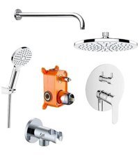 Bien 2F Round Pirinç Çiftli Aç Kapa Banyo Bataryası Krom