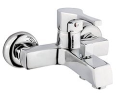 Ferrvit Lotus Krom Kaplama Çiftli Aç Kapa Solo Kare Banyo Bataryası Krom