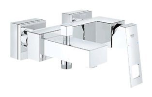 Grohe 23140000 Krom Kaplama Çiftli Aç Kapa Yarı Ankastre Kare Banyo Bataryası Krom