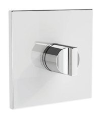 Artema A42875 Krom Kaplama Çiftli Aç Kapa Ankastre Kare Banyo Bataryası Gümüş