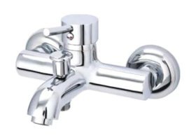 FLY B210 Pirinç Çiftli Aç Kapa Solo Kare Banyo Bataryası Krom