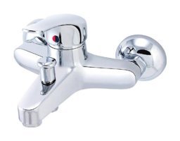 Polisu PL054 Pirinç Çiftli Aç Kapa Yarı Ankastre Kare Banyo Bataryası Krom