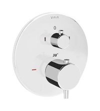 Vitra A42671 Pirinç Çiftli Aç Kapa Dereceli Solo Kare Banyo Bataryası Krom