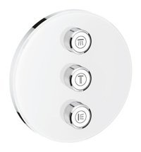 Grohe 29152LS0 Krom Kaplama Tekli Çevirmeli Dereceli Ankastre Kare Banyo Bataryası Beyaz