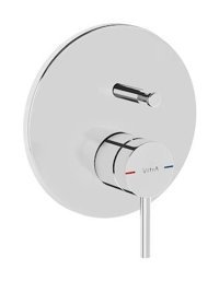 Vitra A42620 Pirinç Çiftli Aç Kapa Ankastre Kare Banyo Bataryası Krom