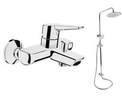 Artema A45718 Pirinç Çiftli Aç Kapa Banyo Bataryası Krom