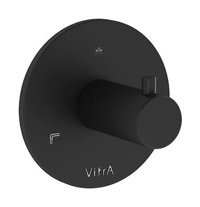 Vitra A4262436 Pirinç Tekli Aç Kapa Ankastre Kare Banyo Bataryası Siyah
