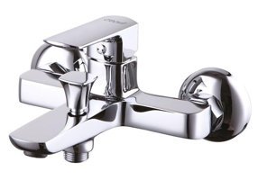 Creavit SP2500 Pirinç Çiftli Aç Kapa Dereceli Solo Kare Banyo Bataryası Krom