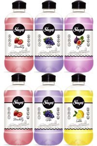 Sleepy Meyve Serisi Üzüm-Limon-İncir-Çilek Organik 6'lı 1500 ml Sıvı Sabun