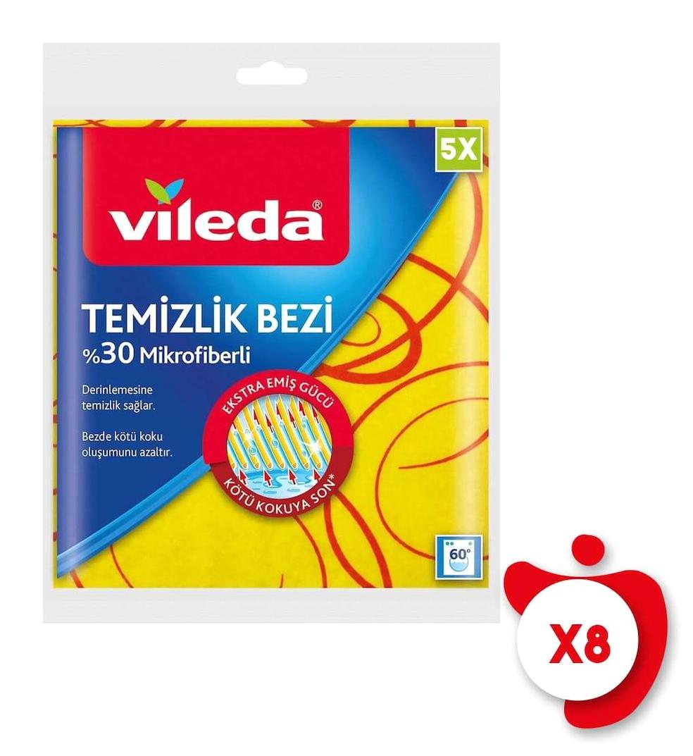 Vileda Mikrofiber 8x5'li Temizlik Bezi