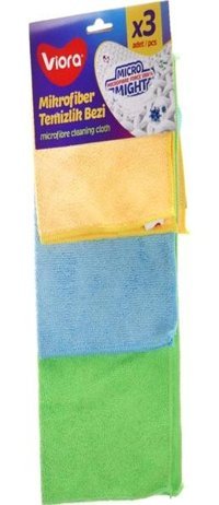 Viora Mikrofiber 3'lü Temizlik Bezi