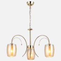 Lucea Menora Gold Kristal Taşlı Modern Cam Salon Avize